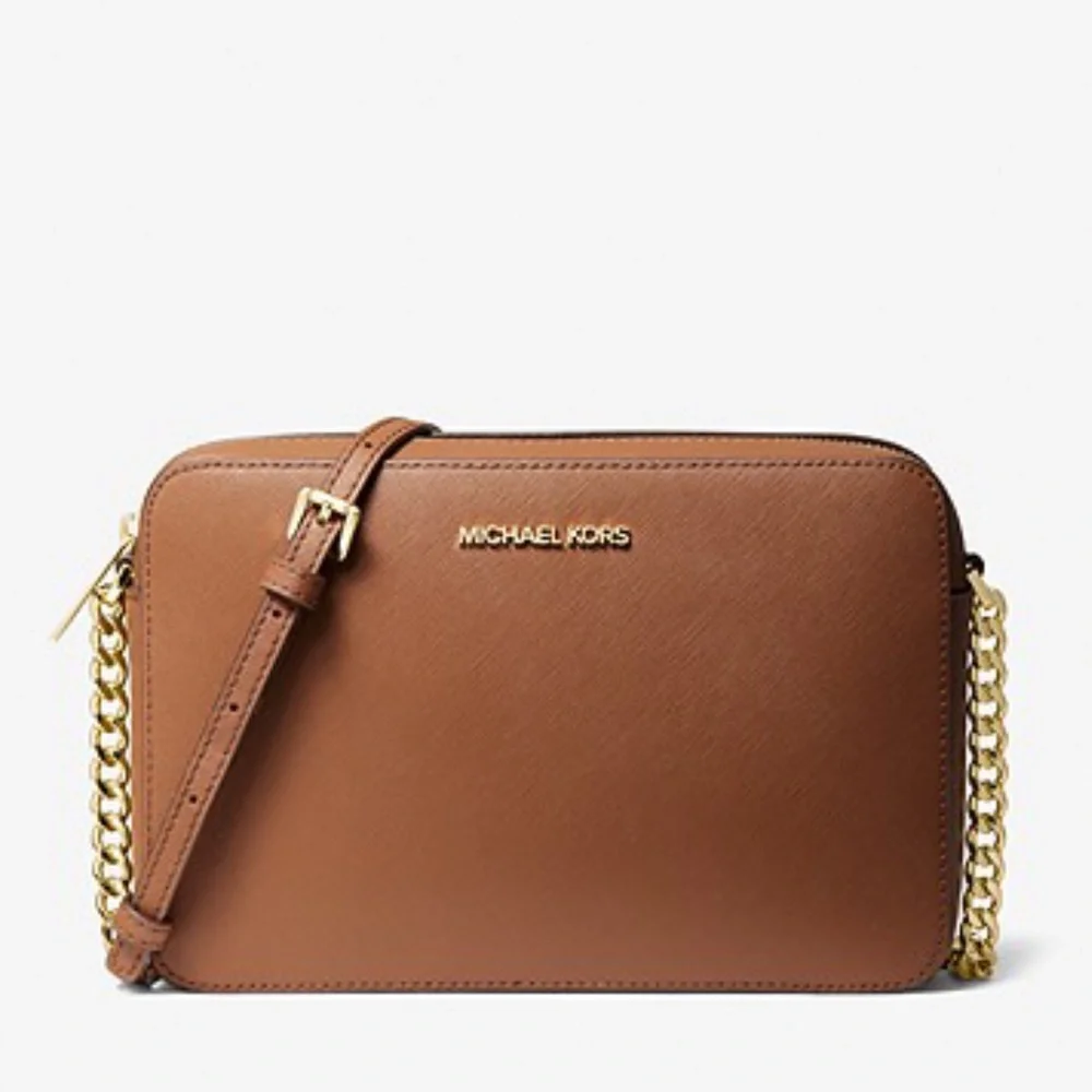 MICHAEL KORS
Jet Set Large Saffiano Leather Crossbody Bag Luggage color NWT - Picture 1 of 16